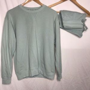 TNA Airy Fleece Perfect Crew Sweatshirt & Shorts